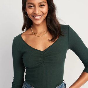 Long-Sleeve Rib-Knit T-Shirt - NWT
